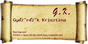 Györök Krisztina névjegykártya