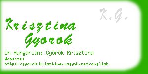 krisztina gyorok business card