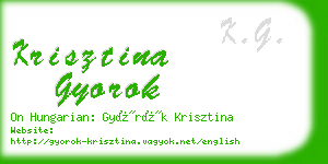 krisztina gyorok business card